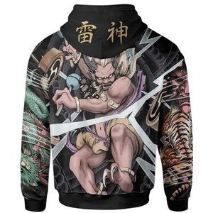 LUNA FIDE RAIJIN Pullover Hoodie Japanese-inspired Men’s Size Medium